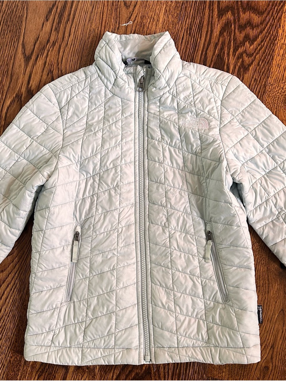 The North Face Kids Light Seafoam Quilted Puffer Jacket